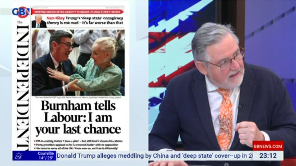 Broadcast still at 12m. GB News, New: Patrick Christys Tonight Late..., 17 July 2026.