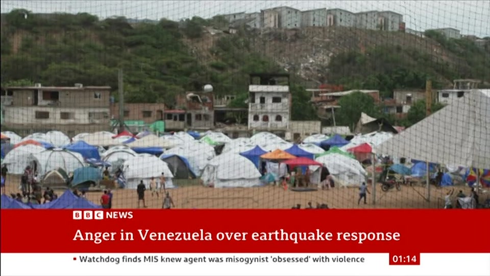 Broadcast still at 14m. BBC NEWS, BBC News, 8 July 2026.
