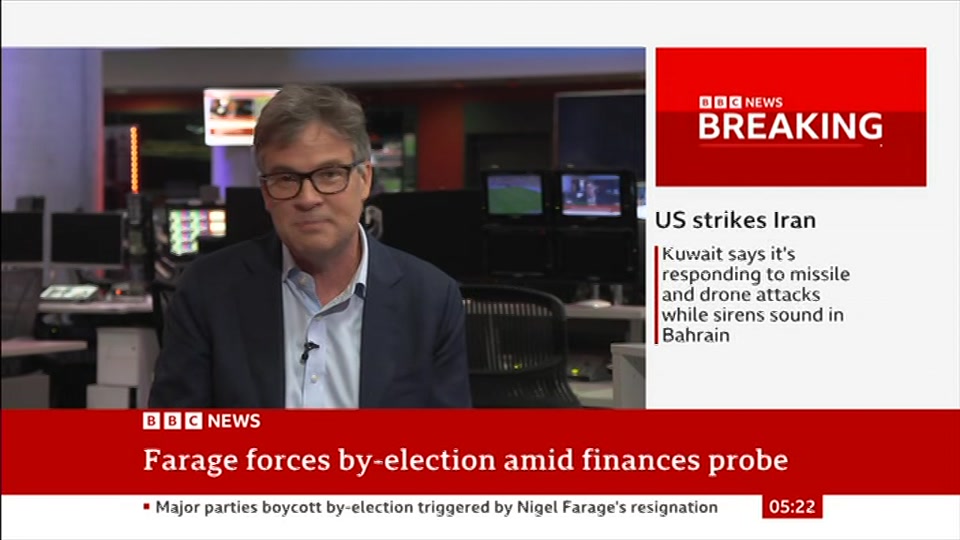 Broadcast still at 22m. BBC NEWS, BBC News, 8 July 2026.