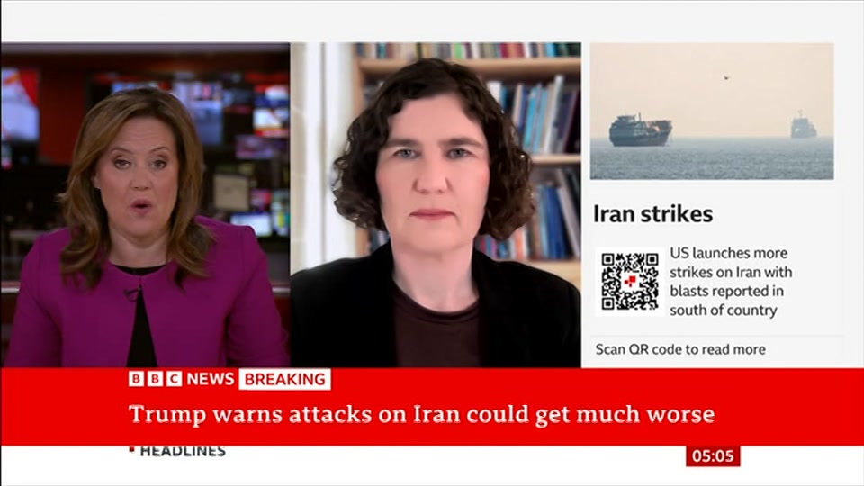 Broadcast still at 5m. BBC NEWS, BBC News, 9 July 2026.
