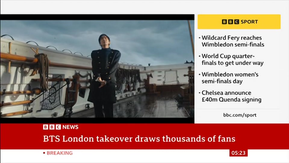 Still from BBC NEWS at 23:00
