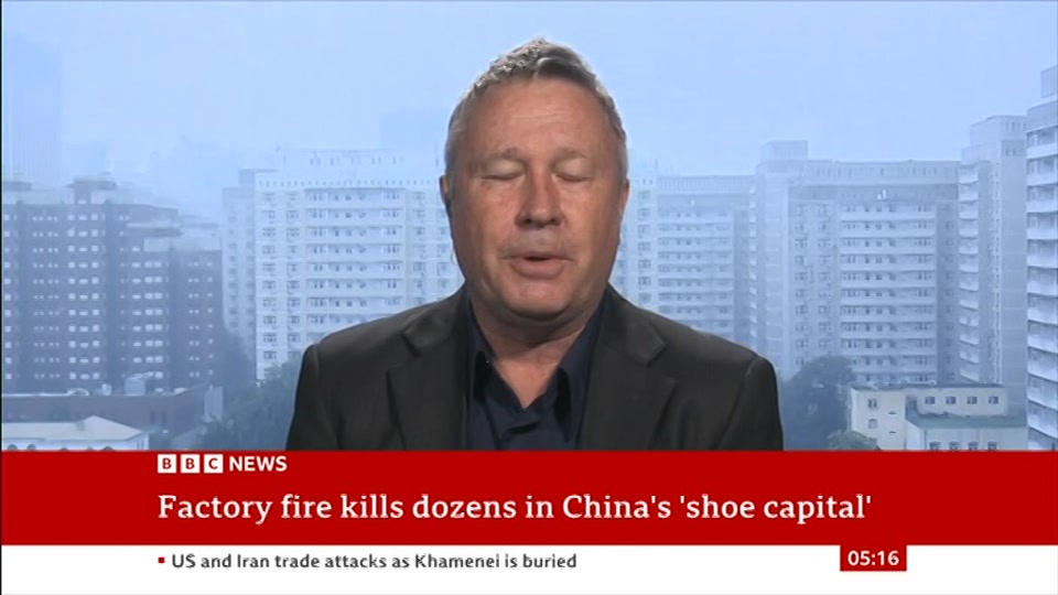 Broadcast still at 16m. BBC NEWS, BBC News, 10 July 2026.