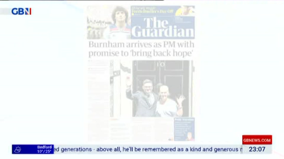 Still from GB News at 7:00