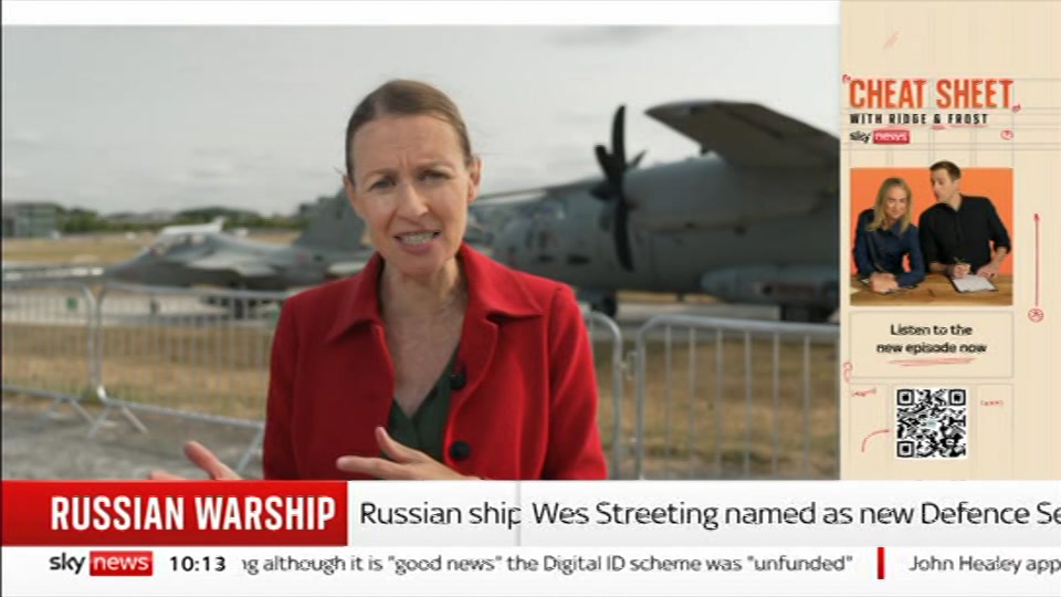 Broadcast still at 13m. Sky News, Sky News Today with Gareth Barlow, 21 July 2026.