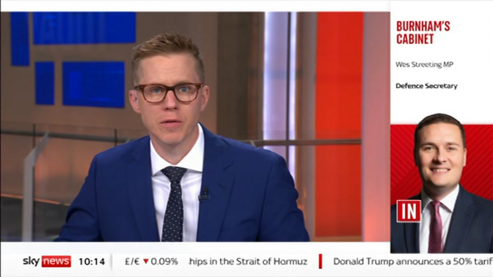 Still from Sky News at 14:00