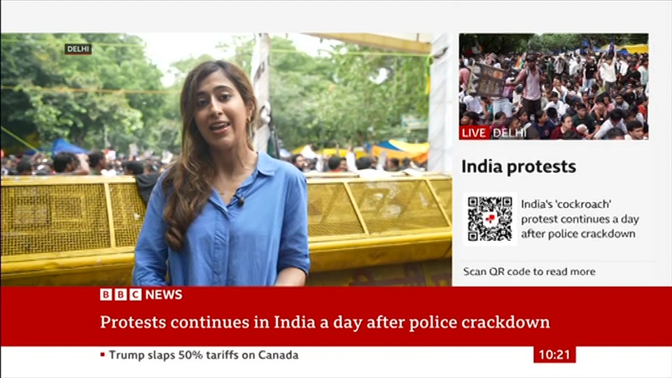 Still from BBC NEWS at 21:00