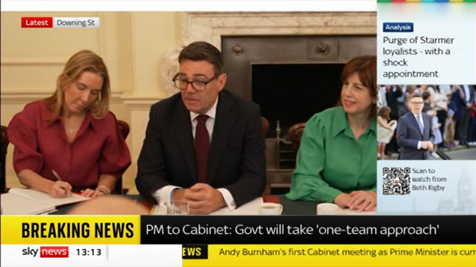 Broadcast still at 13m. Sky News, Sky News Today with Jayne Secker, 21 July 2026.