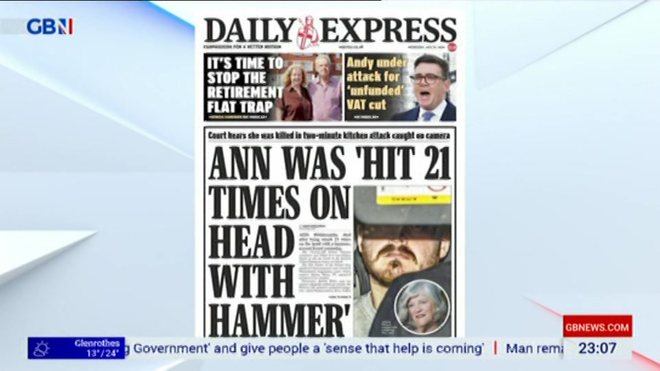 Still from GB News at 7:00