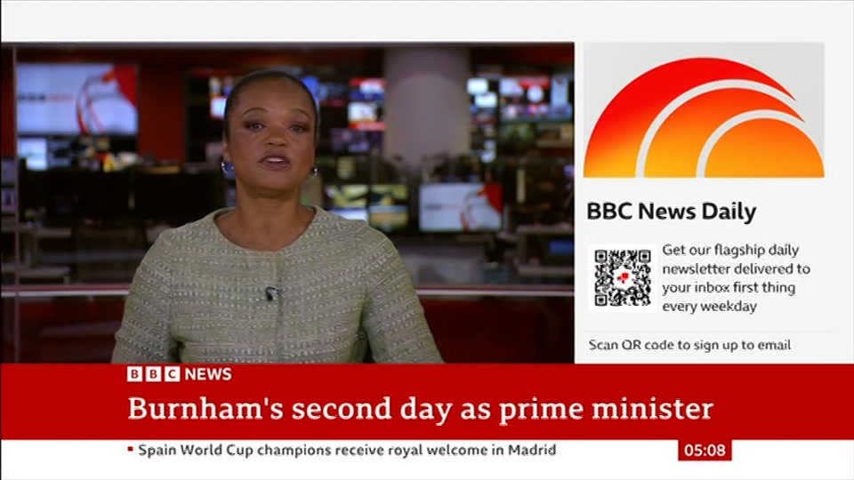 Broadcast still at 8m. BBC NEWS, BBC News, 21 July 2026.