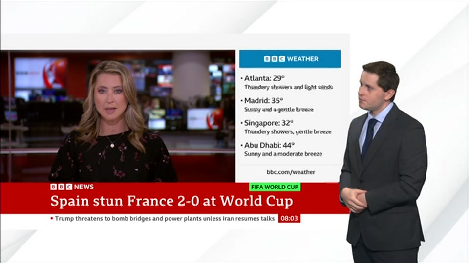 Broadcast still at 3m. BBC NEWS, Signed: BBC News, 15 July 2026.