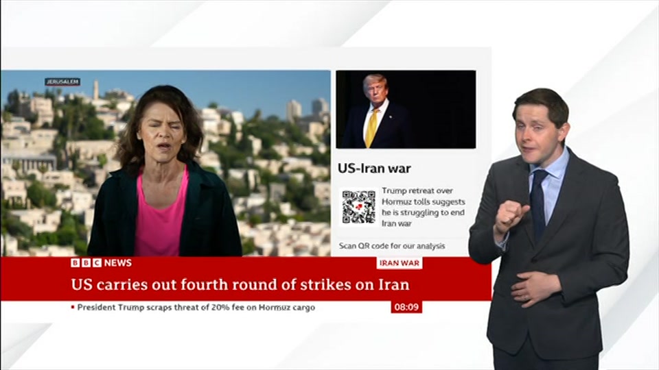 Broadcast still at 9m. BBC NEWS, Signed: BBC News, 15 July 2026.