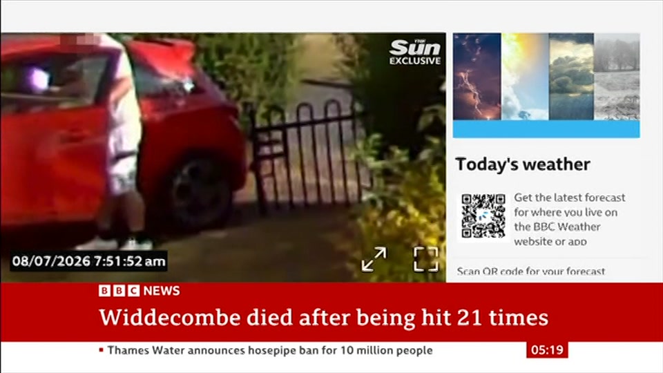 Broadcast still at 19m. BBC NEWS, BBC News, 22 July 2026.