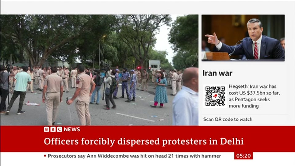 Broadcast still at 20m. BBC NEWS, BBC News, 22 July 2026.