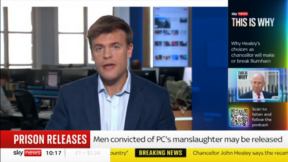 Broadcast still at 17m. Sky News, Sky News Today with Gareth Barlow, 22 July 2026.