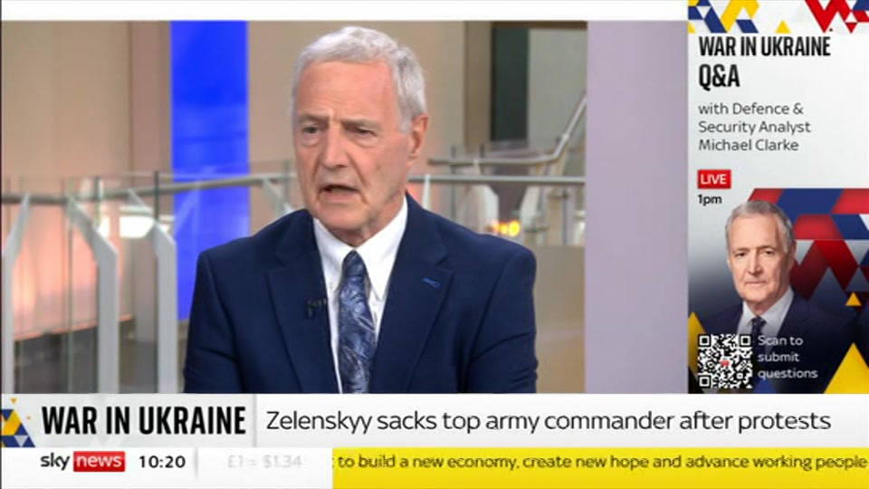 Broadcast still at 20m. Sky News, Sky News Today with Gareth Barlow, 22 July 2026.