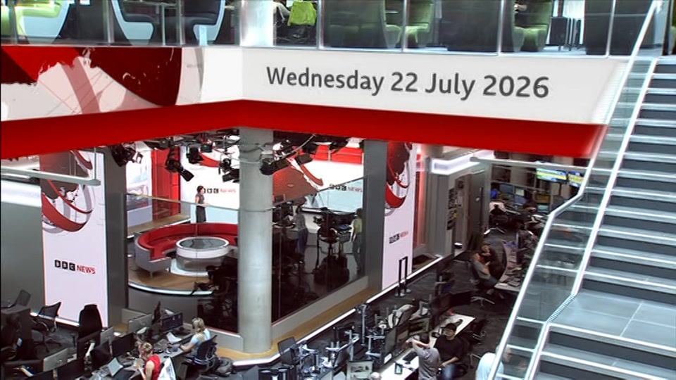Broadcast still at 48m. BBC ONE West, BBC News at One including..., 22 July 2026.