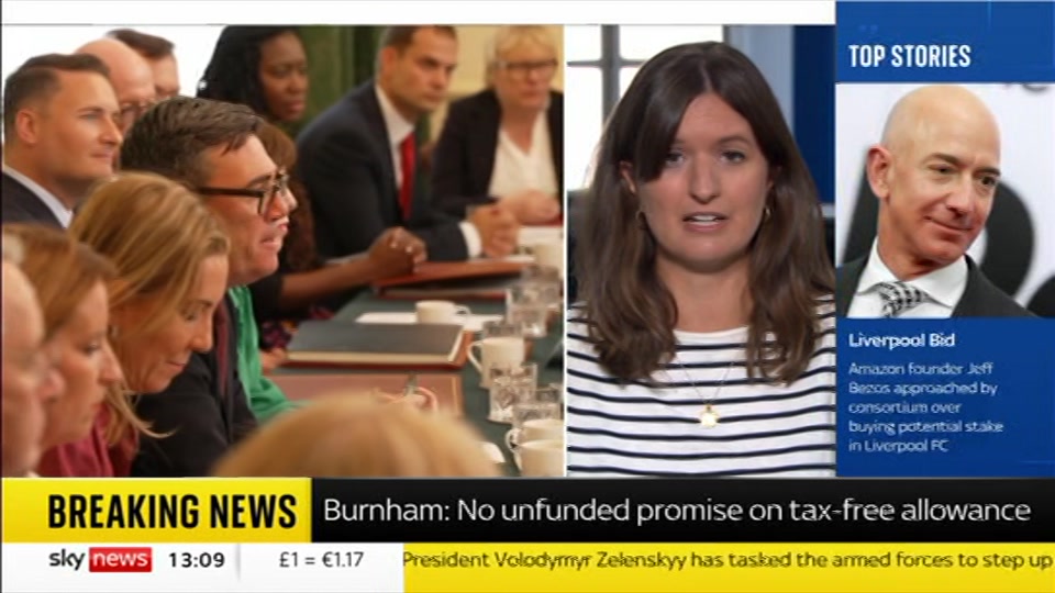 Still from Sky News at 9:00
