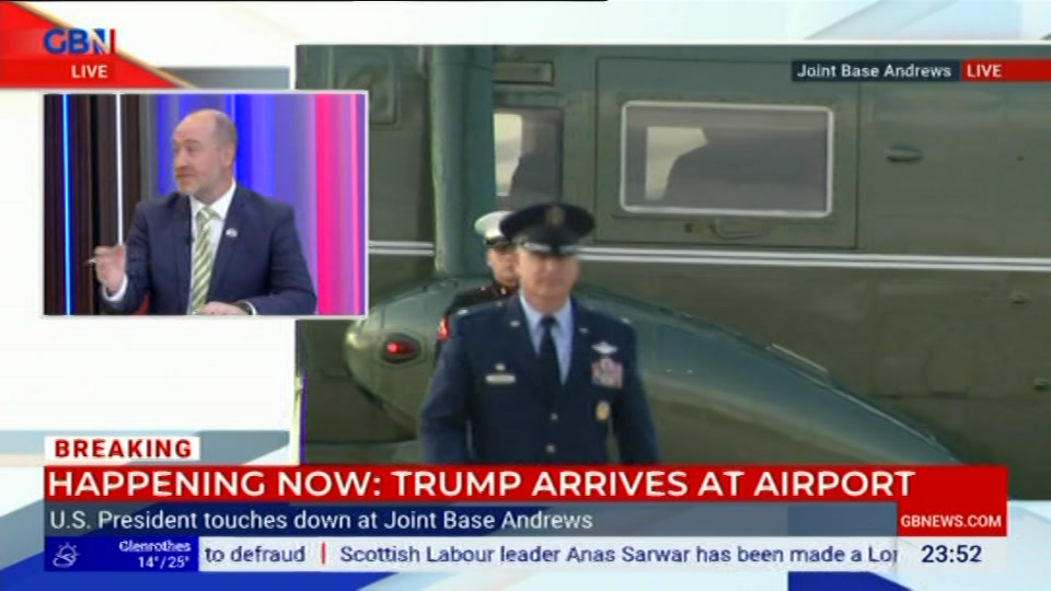 Broadcast still at 52m. GB News, New: Patrick Christys Tonight Late..., 22 July 2026.