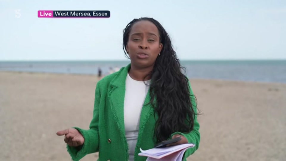 Broadcast still at 2m. 5, 5 News with Dan Walker, 23 July 2026.