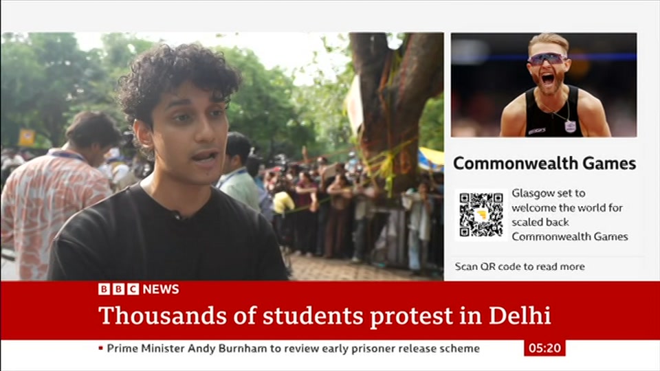 Broadcast still at 20m. BBC NEWS, BBC News, 23 July 2026.