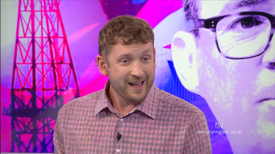 Broadcast still at 9m. BBC TWO, Newsnight, followed by Weather, 23 July 2026.