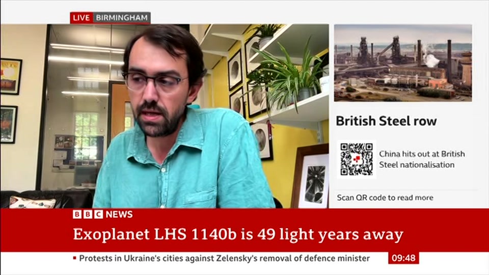 Broadcast still at 18m. BBC NEWS, BBC News, 17 July 2026.