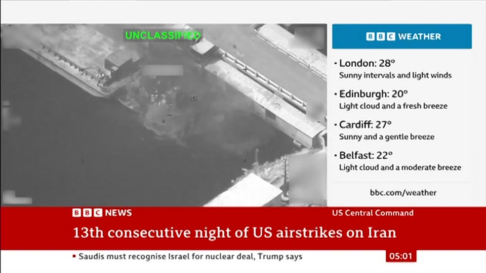 Still from BBC NEWS at 1:00