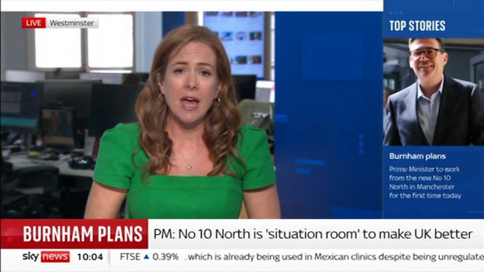 Broadcast still at 4m. Sky News, Sky News Today with Sam Washington, 24 July 2026.