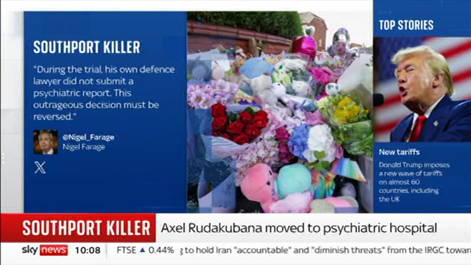 Broadcast still at 8m. Sky News, Sky News Today with Sam Washington, 24 July 2026.