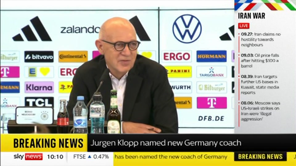 Broadcast still at 10m. Sky News, Sky News Today with Sam Washington, 24 July 2026.
