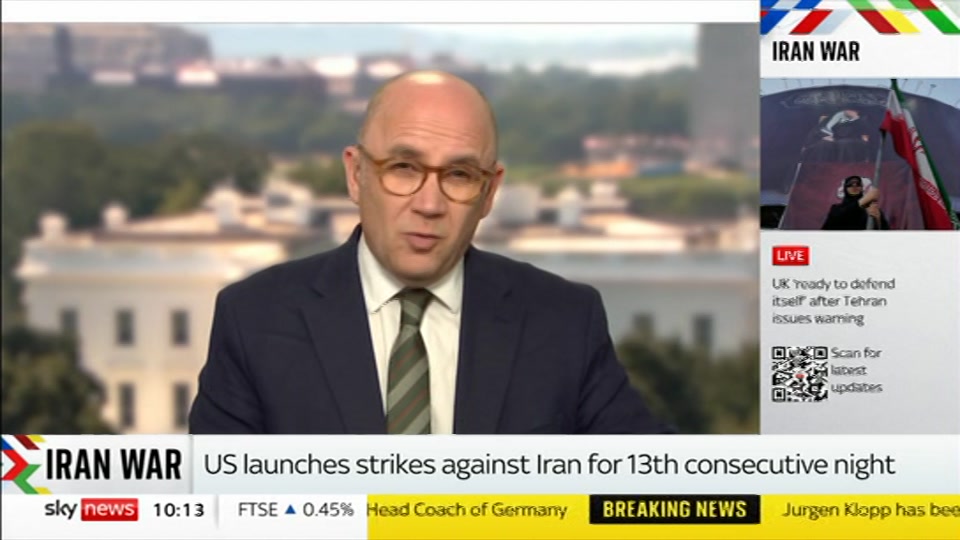 Still from Sky News at 13:00