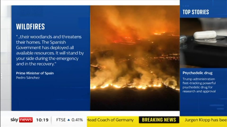 Broadcast still at 19m. Sky News, Sky News Today with Sam Washington, 24 July 2026.