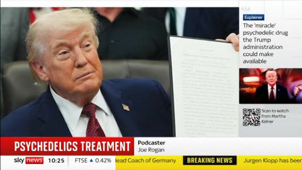 Broadcast still at 25m. Sky News, Sky News Today with Sam Washington, 24 July 2026.