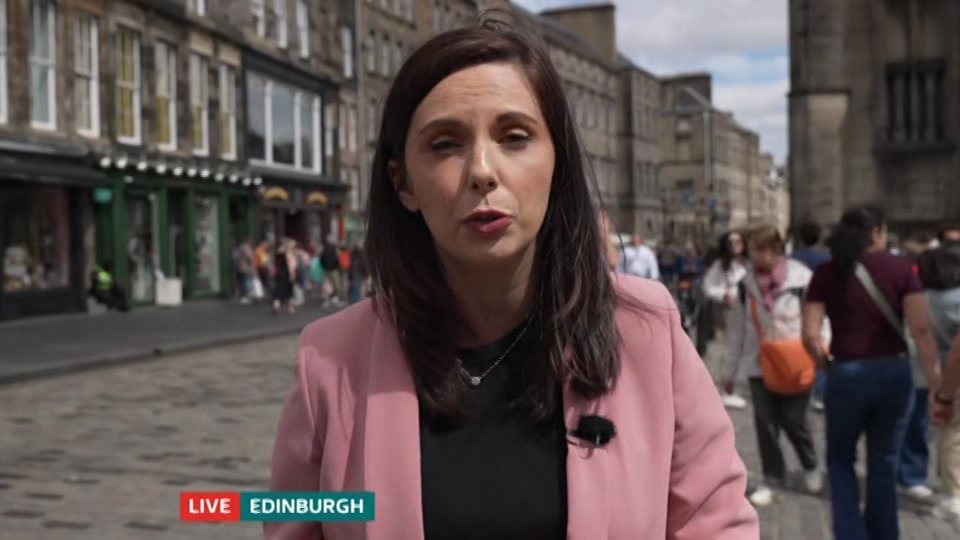 Broadcast still at 10m. ITV1, ITV Lunchtime News, 24 July 2026.