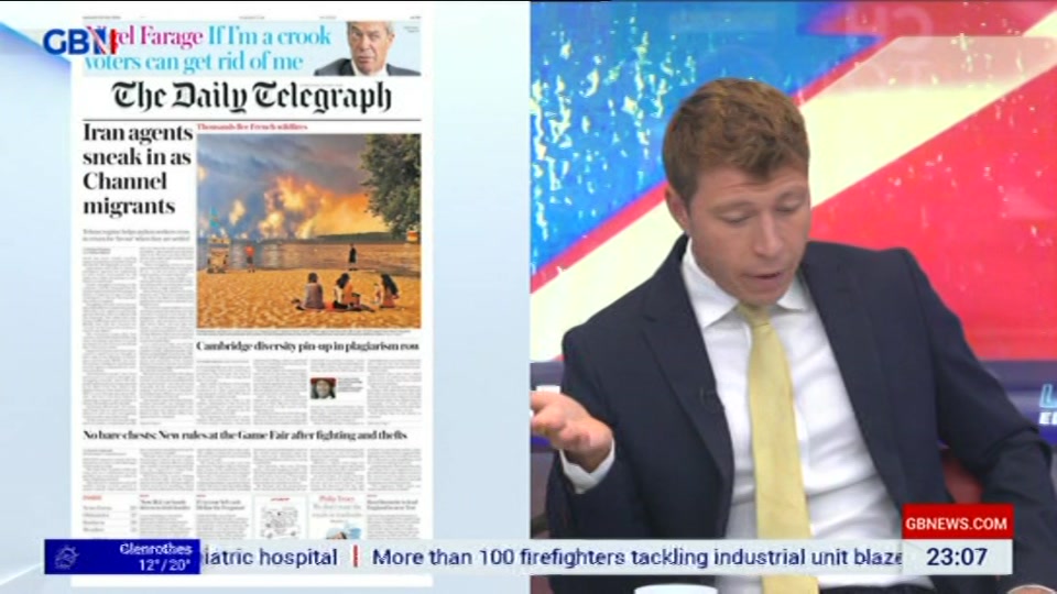 Still from GB News at 7:00