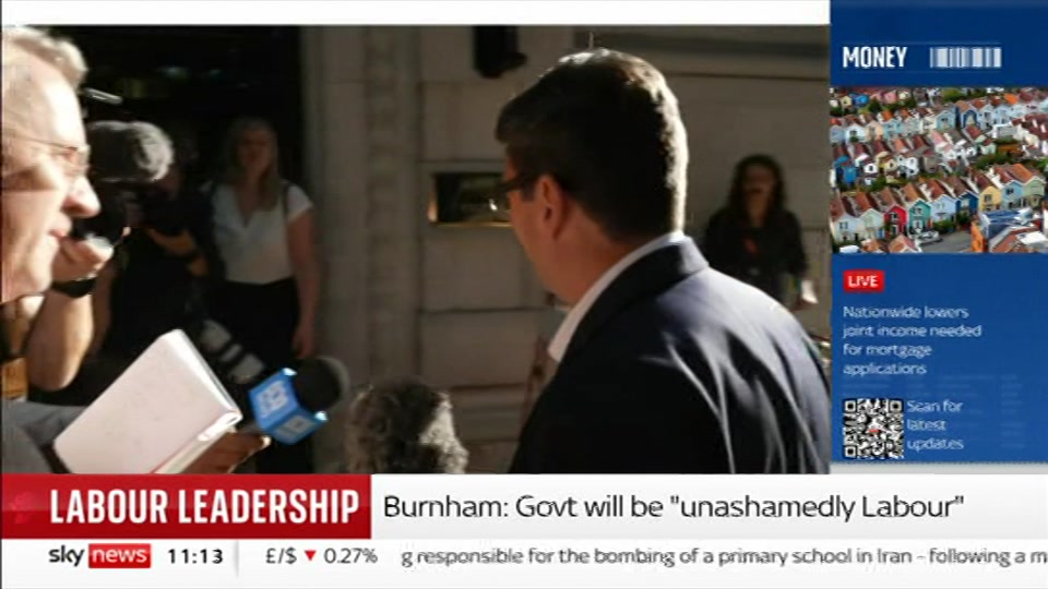 Broadcast still at 13m. Sky News, Sky News Today with Sam Washington, 17 July 2026.