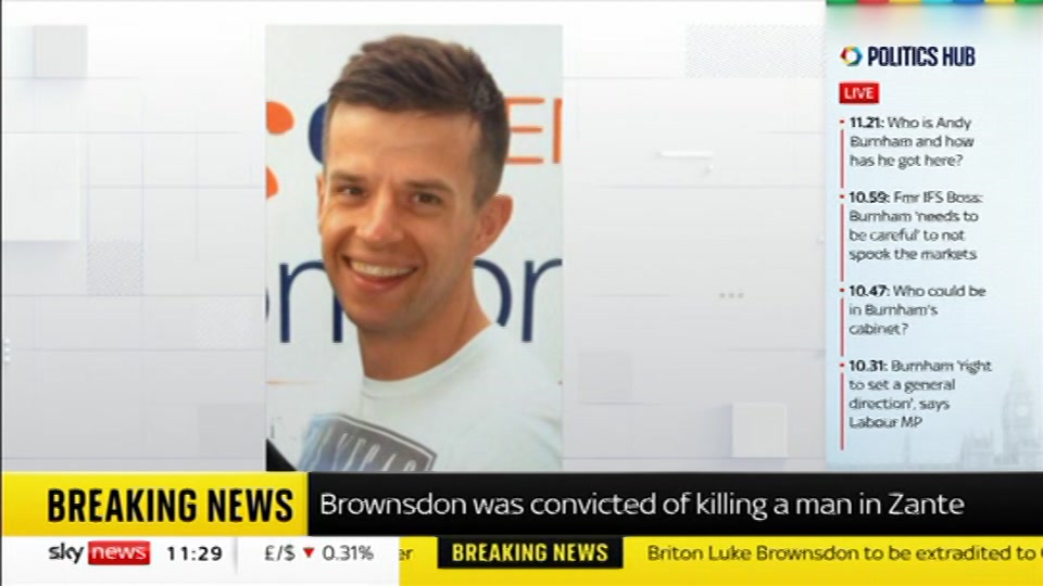Broadcast still at 29m. Sky News, Sky News Today with Sam Washington, 17 July 2026.