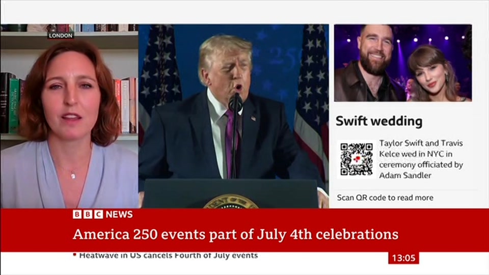 Broadcast still at 5m. BBC NEWS, BBC News, 4 July 2026.