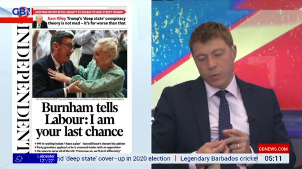 Still from GB News at 11:00