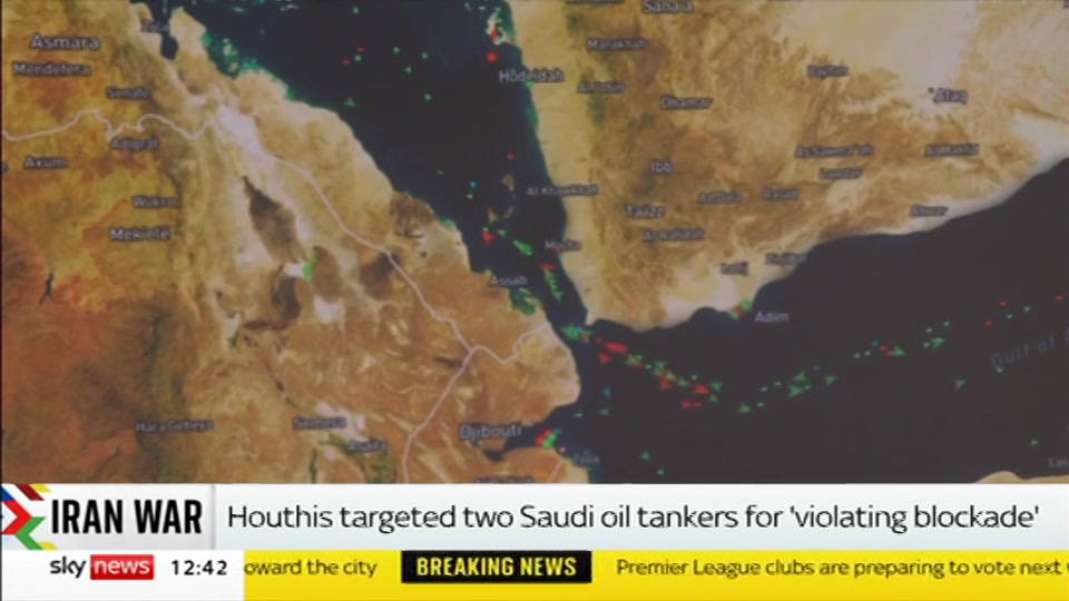 Broadcast still at 12m. Sky News, Sky News Today with Sam Washington, 25 July 2026.