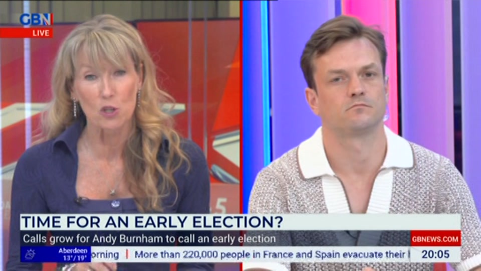 Still from GB News at 5:00
