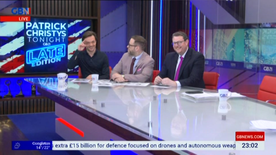 Still from GB News at 3:00