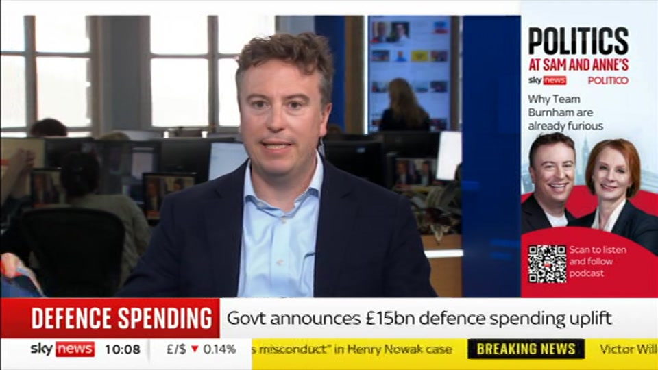 Still from Sky News at 9:00