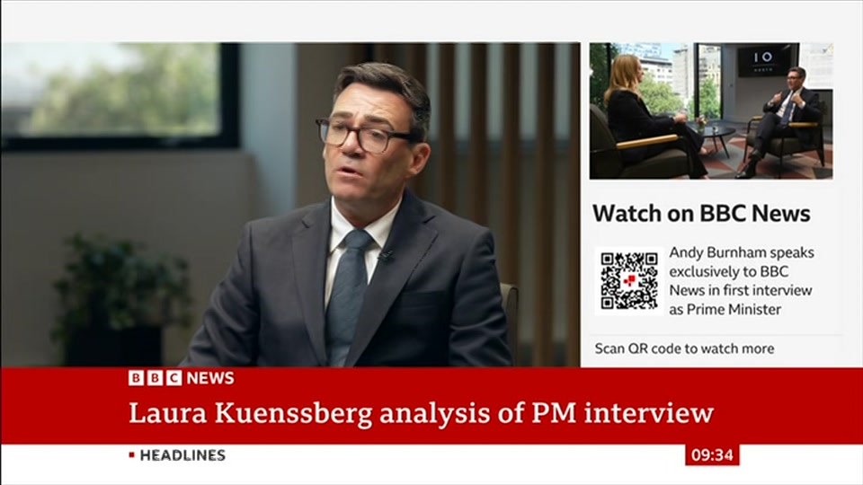 Broadcast still at 34m. BBC ONE West, BBC News, 26 July 2026.