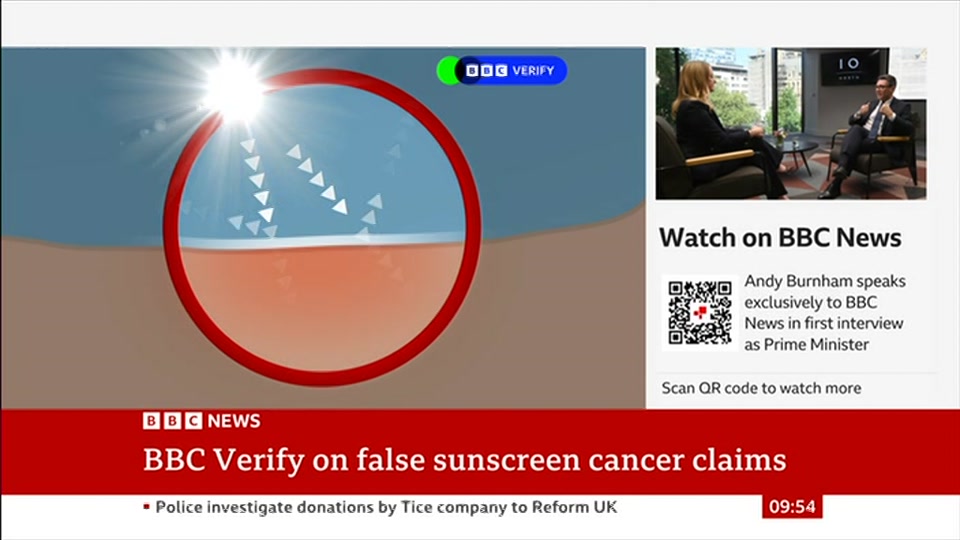 Broadcast still at 54m. BBC ONE West, BBC News, 26 July 2026.