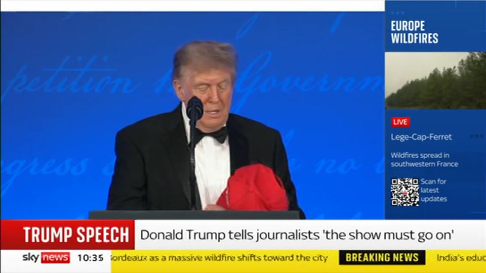 Still from Sky News at 5:00