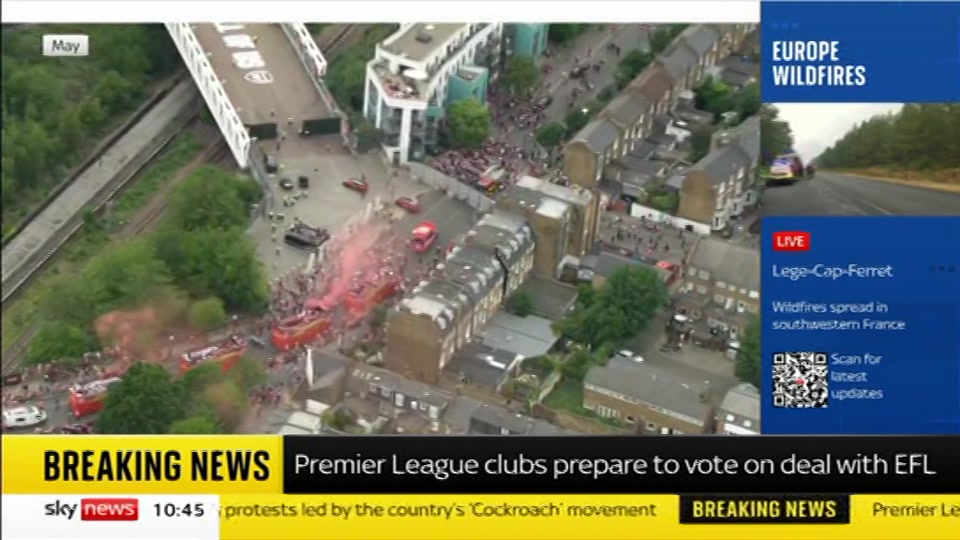 Broadcast still at 15m. Sky News, Sky News Today With Matt Barbet, 26 July 2026.