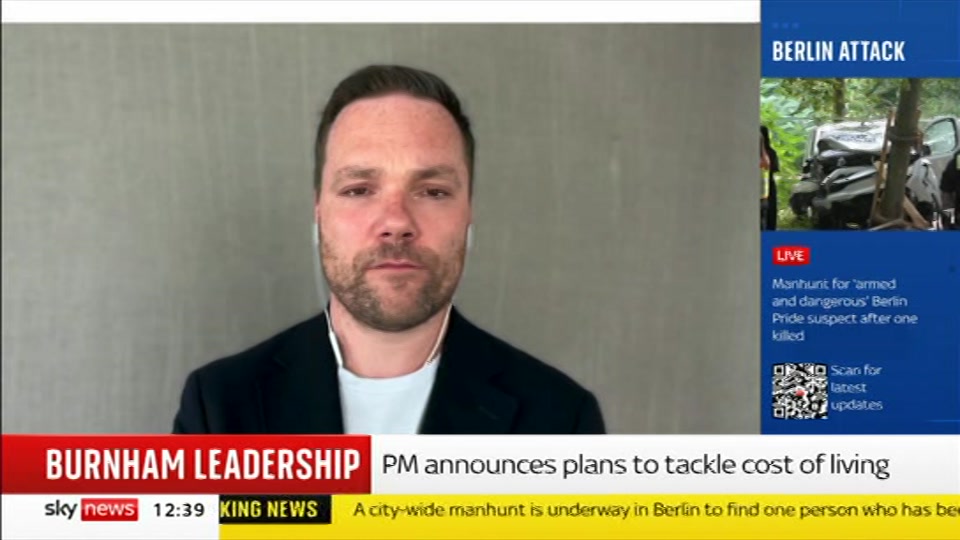 Still from Sky News at 9:00
