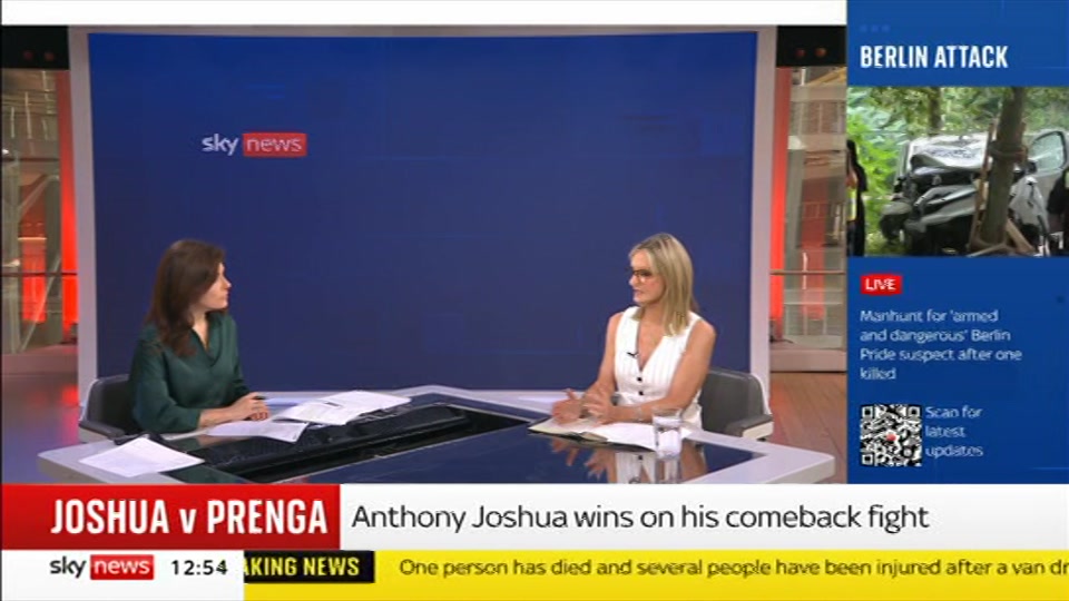 Broadcast still at 24m. Sky News, Sky News Today With Matt Barbet, 26 July 2026.