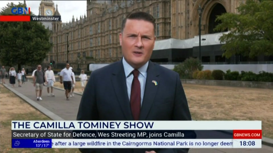 Broadcast still at 8m. GB News, New: The Camilla Tominey Show..., 26 July 2026.